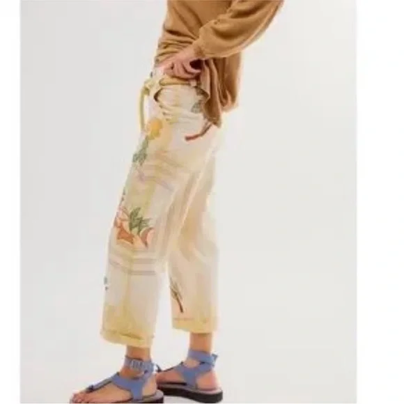 Free People x We The Free Electric Sands Embroidered Pants. Size 6 - Picture 3 of 6